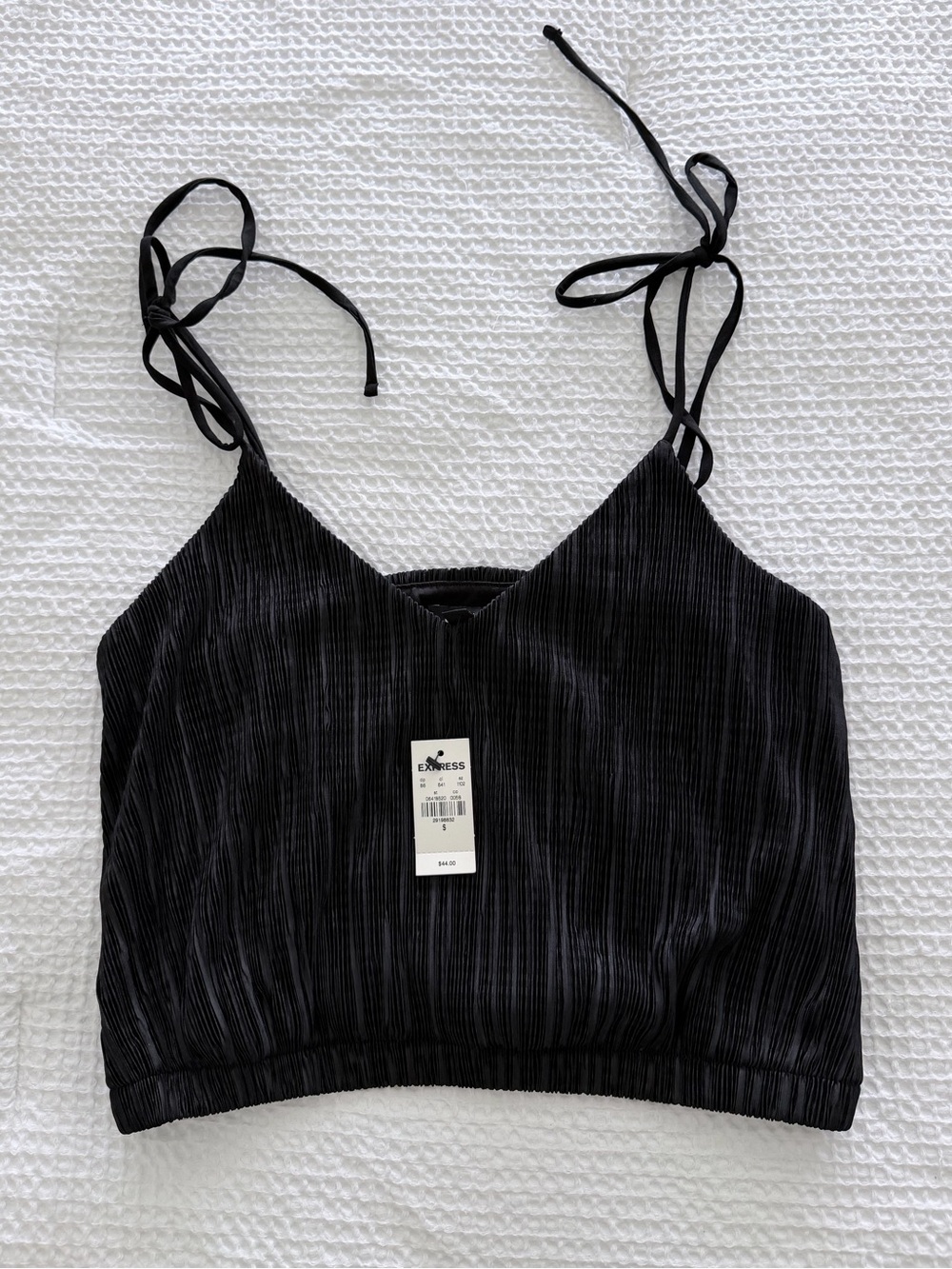 NWT Express Black Pleated Top